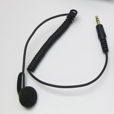 警察手咪連接線 真空管/透明耳筒 透明軟膠耳塞+透明螺旋管/彈簧傳音管(奶嘴型耳塞) 靈活性較高的彈簧引線