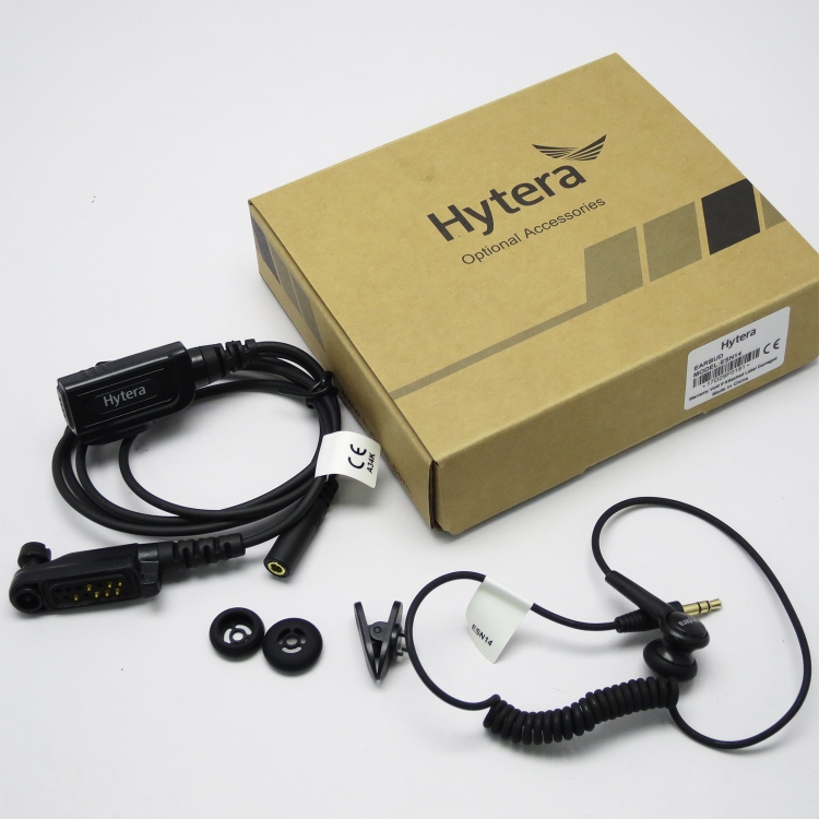原裝HYT ESN14 對講機耳機 基本型耳塞 接轉換3.5螺旋彈簧耳筒頭 連PPT則按鍵 全套 耐用 DP608, X1p